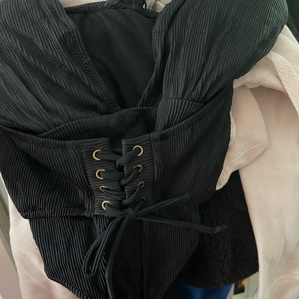 Tie front swimsuit